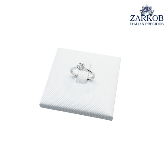 Anello Magic in Oro Bianco gr. 2,33 e Diamanti Naturali ct. 0,10