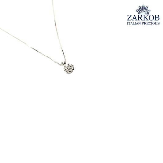Collana Magic in Oro Bianco gr. 1,1 e Diamanti Bianchi Naturali ct. 0,04