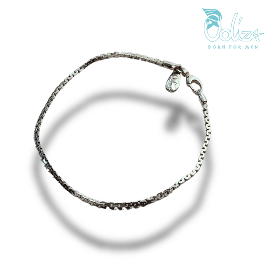 Bracciale Sottile Greca Rodio/Brunito