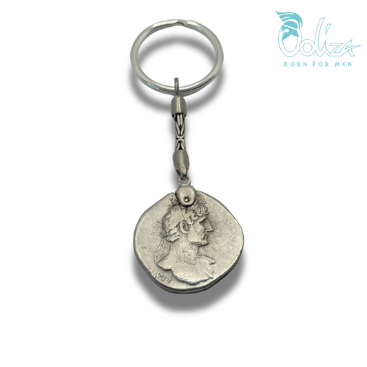 Portachiavi Greca e Diamanti Neri con Medaglia Δ