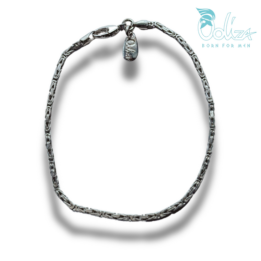 Bracciale Sottile Bizantina Rodio/Brunito