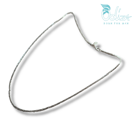 Collana Sottile Bizantina Rodio/ Brunita