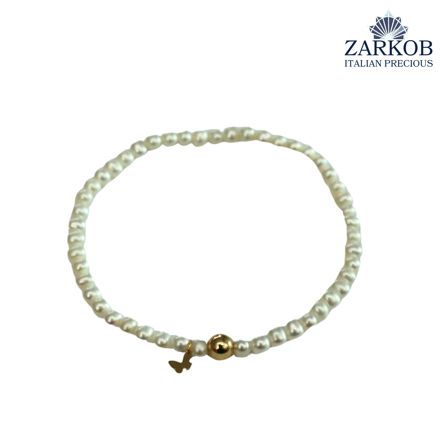 Bracciale Perle FW Farfallina Oro 750 Elasticizzato