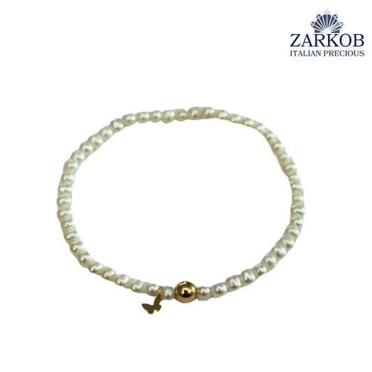 Bracciale Perle FW Farfallina Oro 750 Elasticizzato