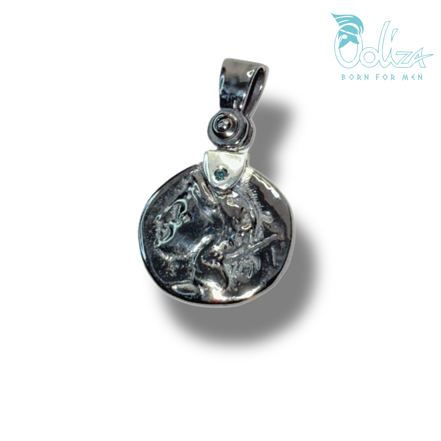 Pendente e Diamanti Neri con Medaglia π