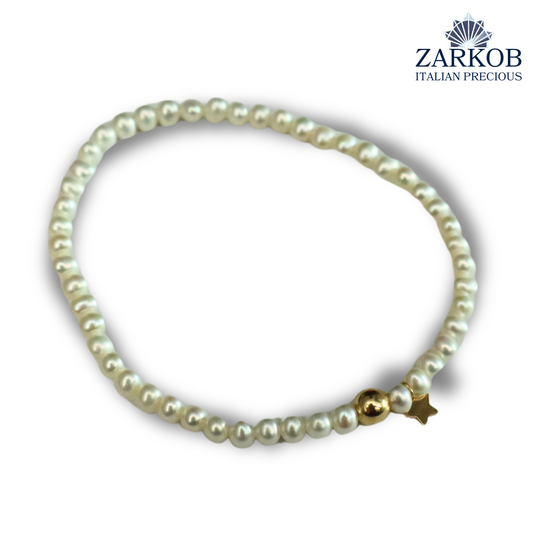 Bracciale Perle FW Stella Oro 750 Elasticizzato