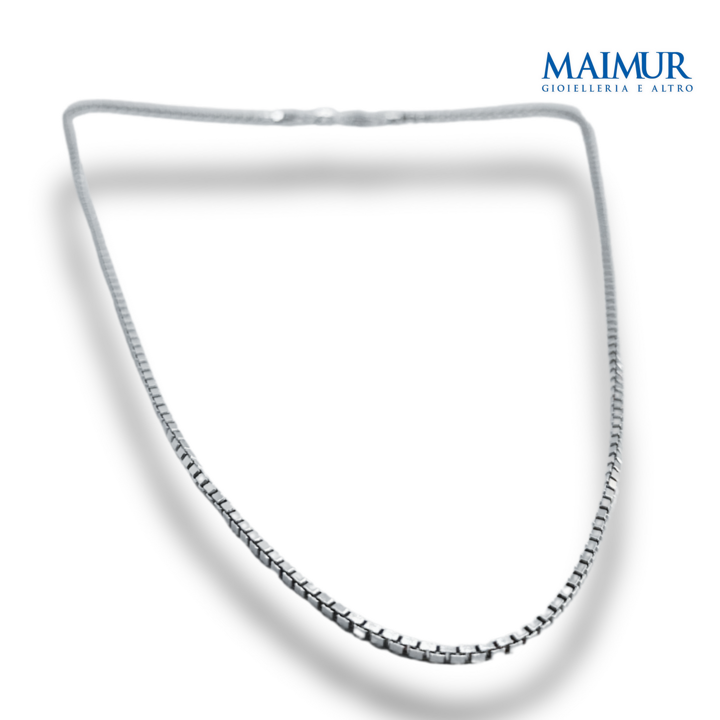 Collana Uomo Cubica in Argento Rodiato