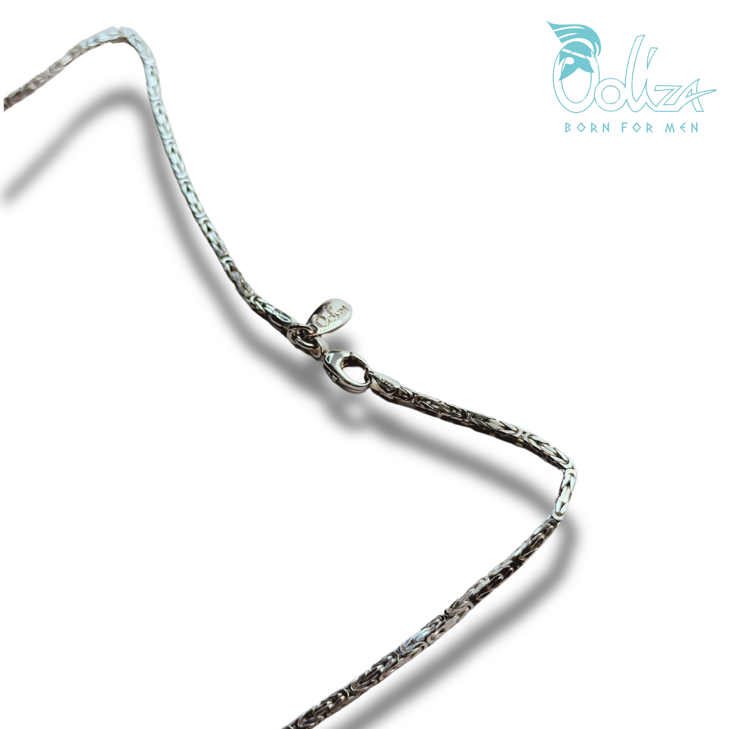 Collana Sottile Bizantina Rodio/ Brunita