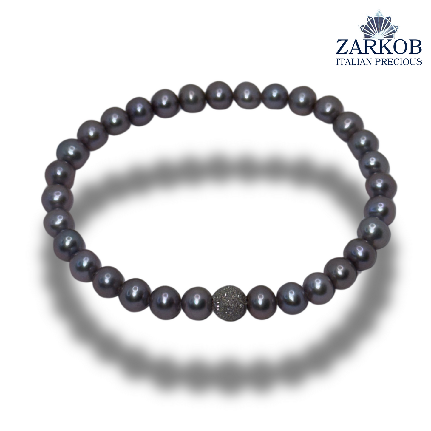 Bracciale Elastico Perle FW e Sfera Diamantata