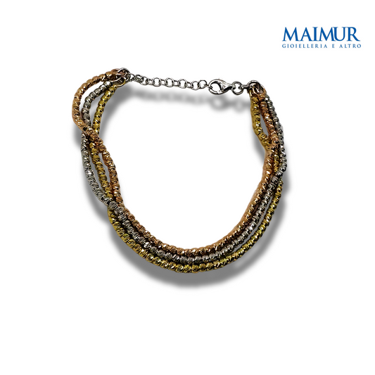 Bracciale Maimur ® 3 Colori Argento 925 Palline