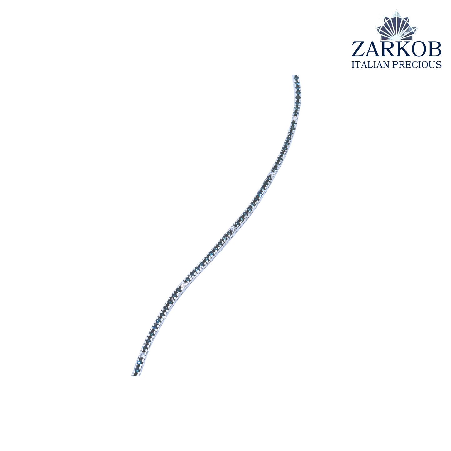 Bracciale Tennis in Oro Bianco con Diamanti Blu 1,54 ct. e Bianchi 0,16 ct.
