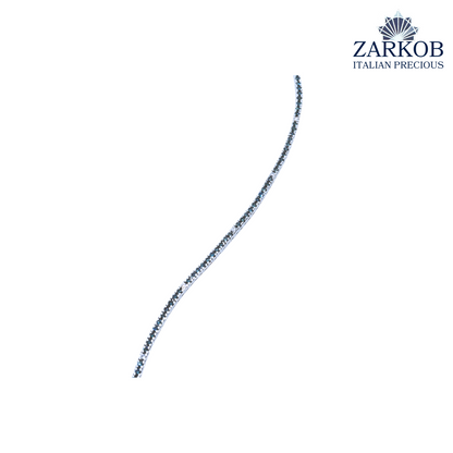 Bracciale Tennis in Oro Bianco con Diamanti Blu 1,54 ct. e Bianchi 0,16 ct.