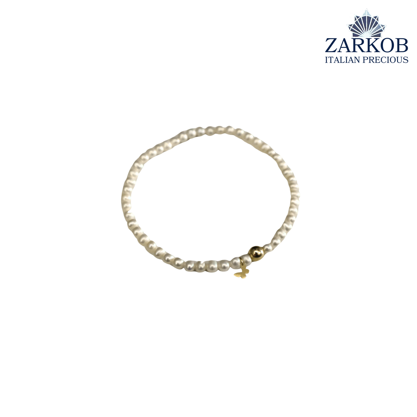 Bracciale Perle FW Farfallina Oro 750 Elasticizzato