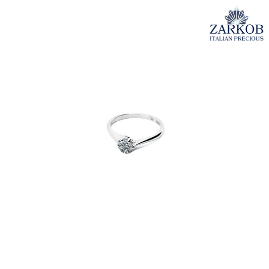 Anello Magic in Oro Bianco gr. 2,69 e Diamanti Naturali ct. 0,13