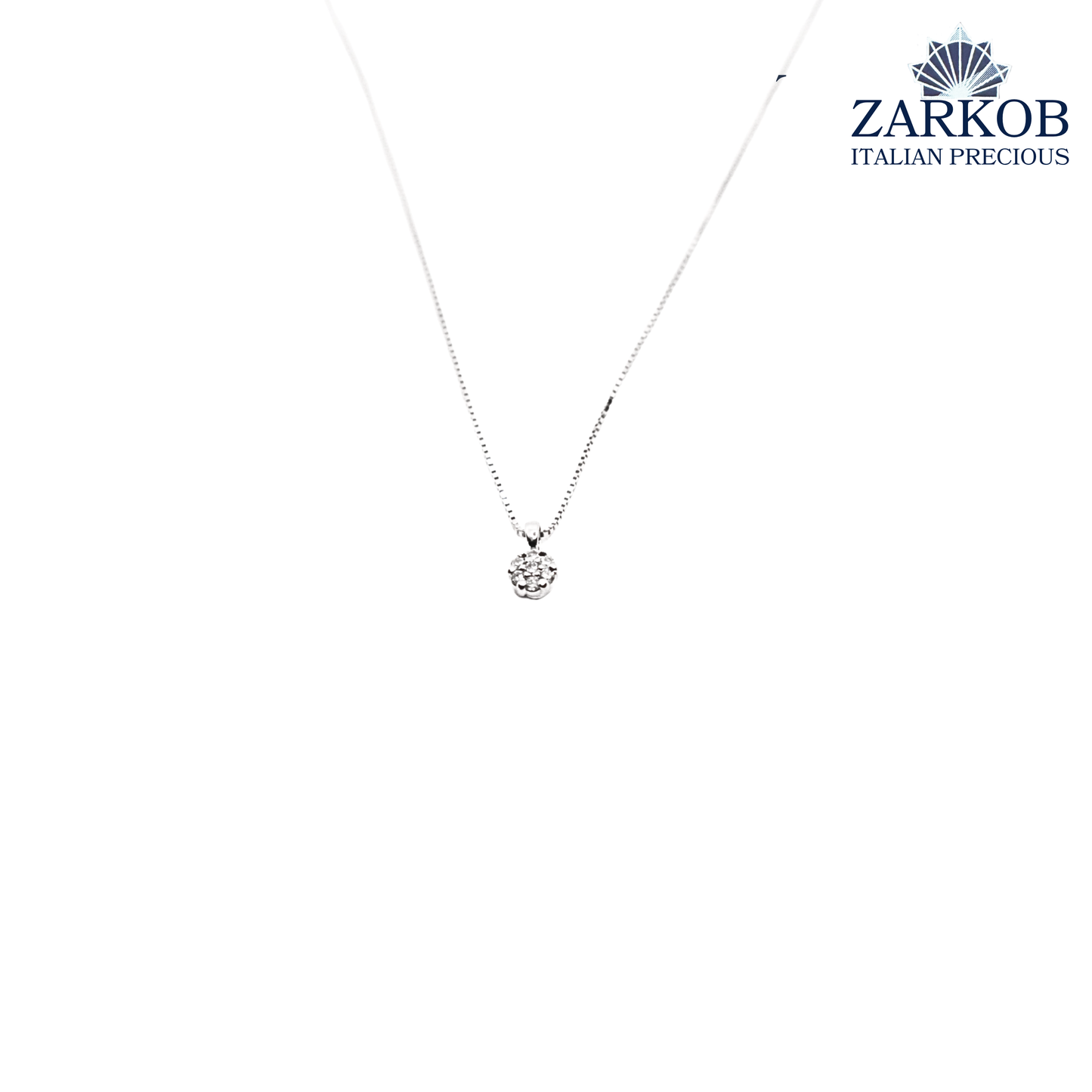Collana Magic in Oro Bianco gr. 1,25 e Diamanti Bianchi Naturali ct. 0,07