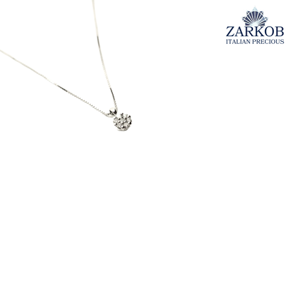 Collana Magic in Oro Bianco gr. 1,65 e Diamanti Bianchi Naturali ct. 0,10