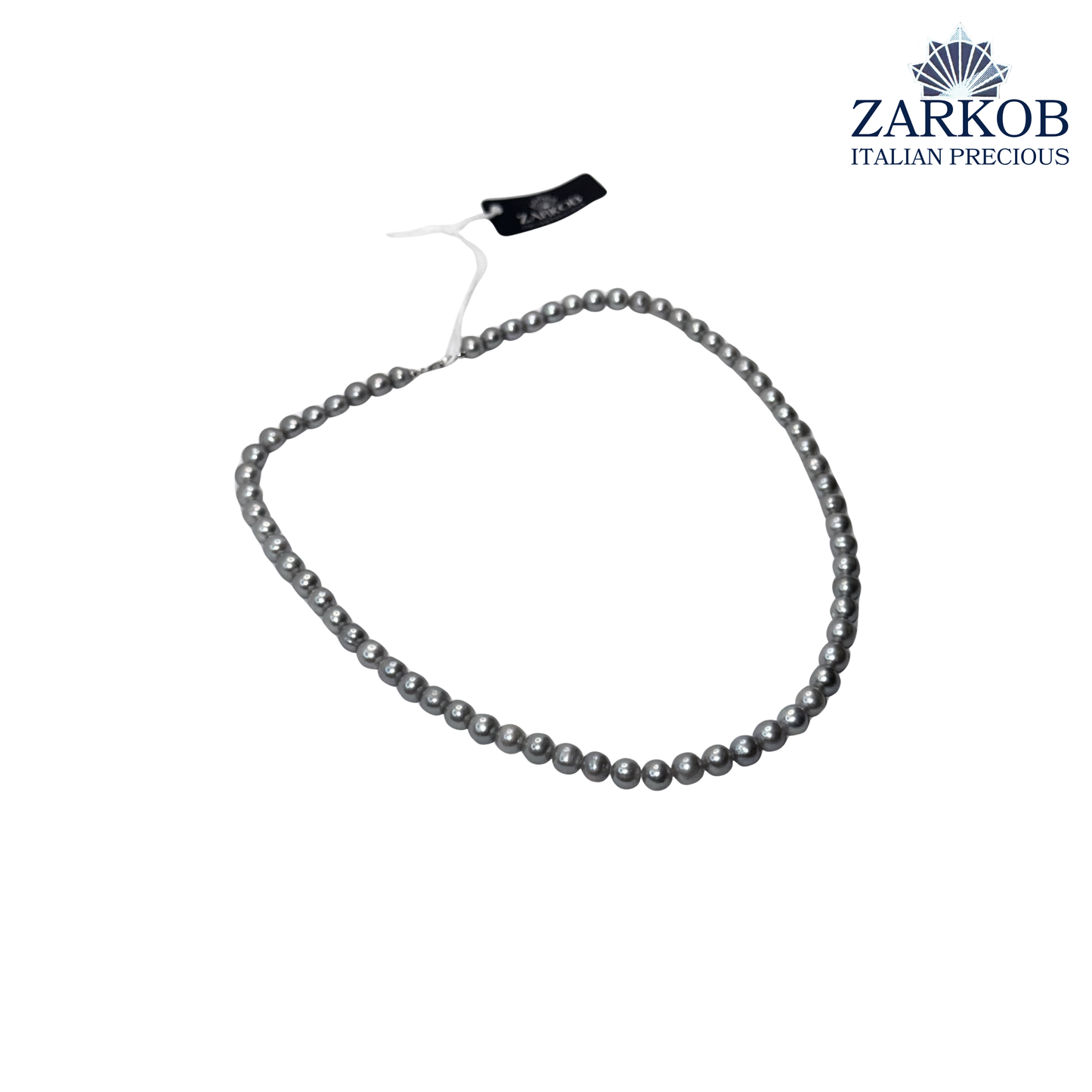 Collana Perle FW Trattate Grigie e Oro Bianco/Giallo