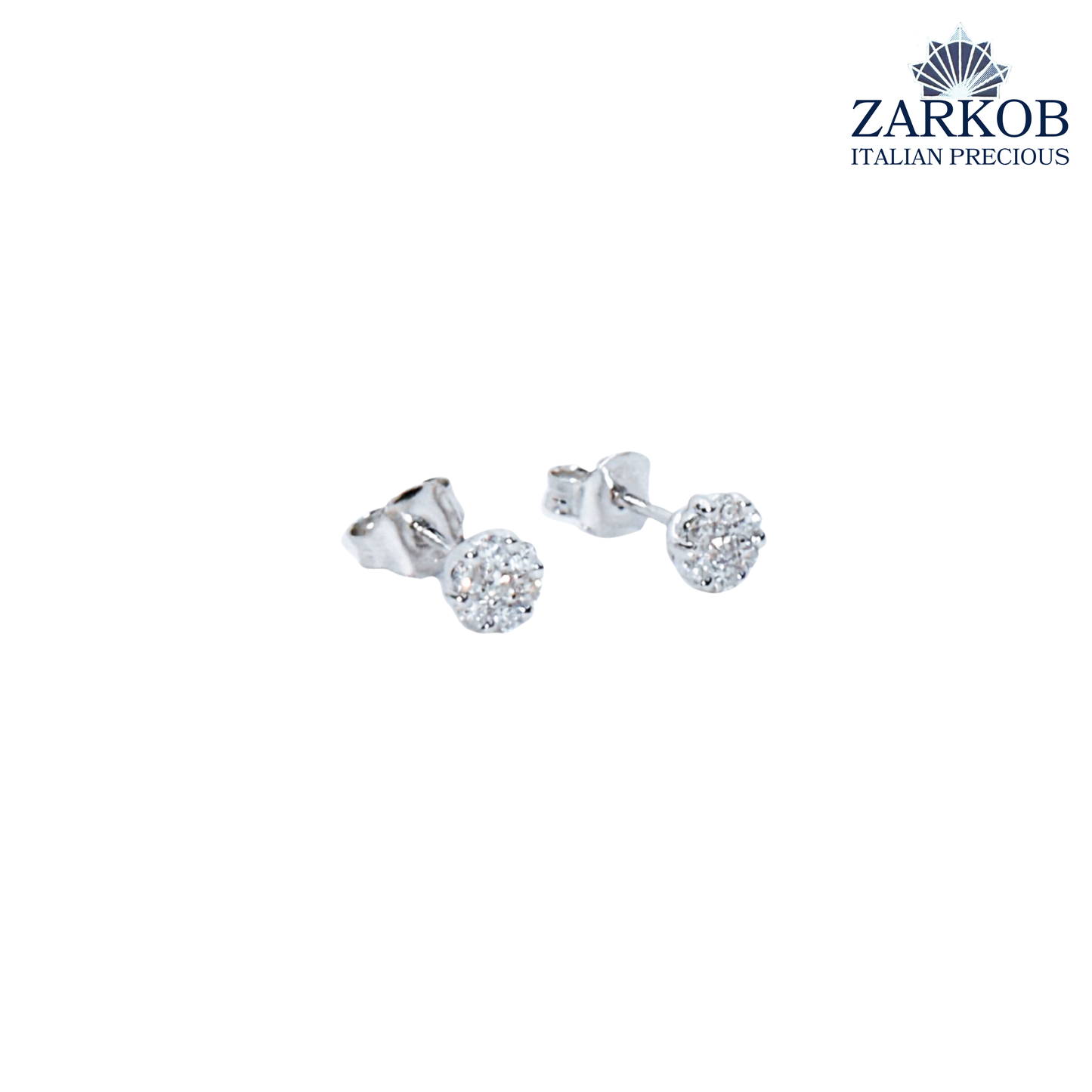 Orecchini Magic Oro Bianco gr. 1,2 e Diamanti Naturali ct. 0,14