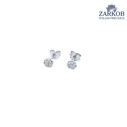 Orecchini Magic Oro Bianco gr. 0,90 e Diamanti Naturali ct. 0,08