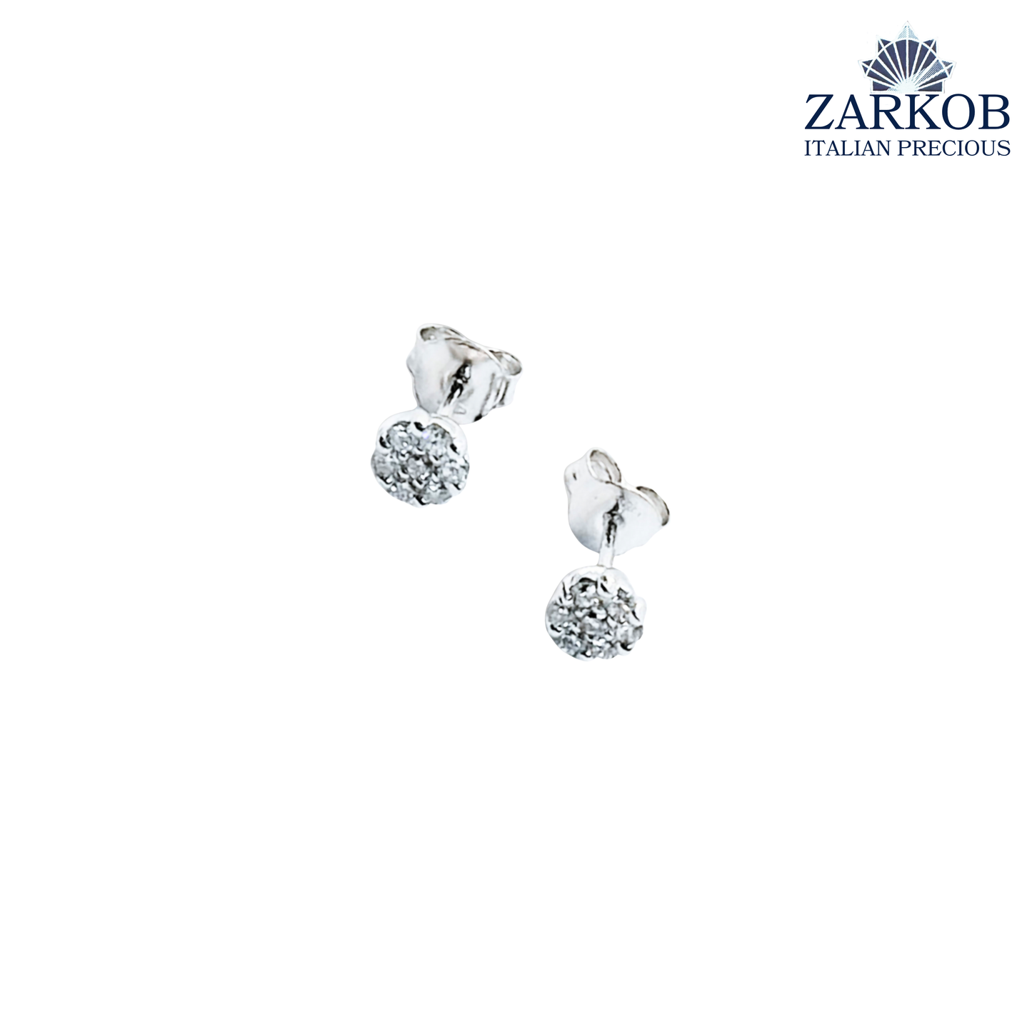 Orecchini Magic Oro Bianco gr. 2,2 e Diamanti Naturali ct. 0,35