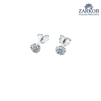 Orecchini Magic Oro Bianco gr. 1,8 e Diamanti Naturali ct. 0,26