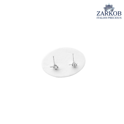 Orecchini Punto Luce Oro Bianco gr. 3,50 e Diamanti Naturali ct. 1,00