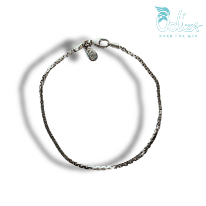 Bracciale Sottile Greca Rodio/Brunito