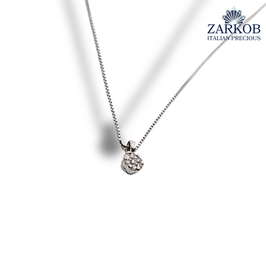 Collana Magic in Oro Bianco gr. 1,1 e Diamanti Bianchi Naturali ct. 0,04