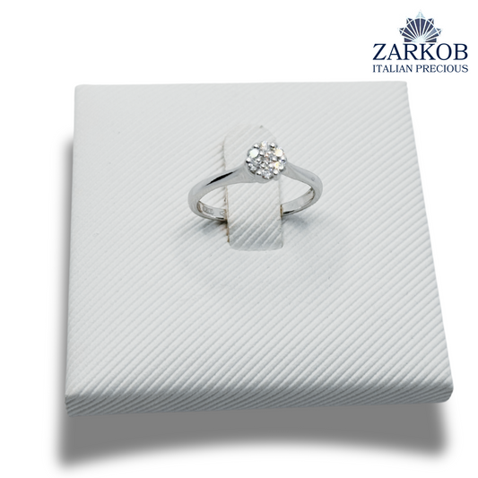 Anello Magic in Oro Bianco gr. 2,04 e Diamanti Naturali ct. 0,07
