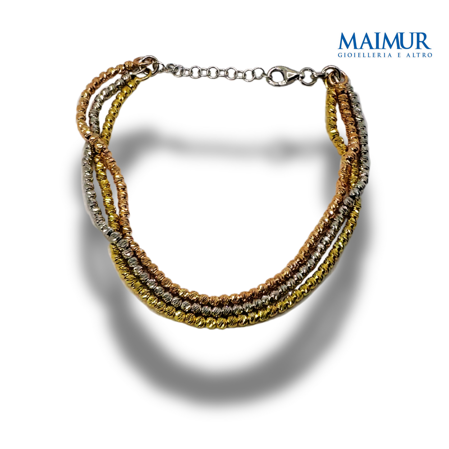 Bracciale Maimur ® 3 Colori Argento 925 Palline