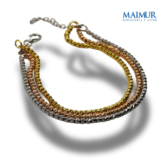 Bracciale Maimur ® 3 Colori Argento 925 Palline