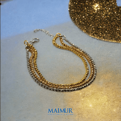 Bracciale Maimur ® 3 Colori Argento 925 Palline